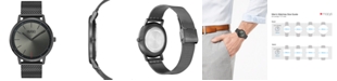HUGO Men's #Exist Ultra Slim Gray Ion-Plated Stainless Steel Mesh Bracelet Watch  40mm